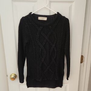 Zaraknit Black Cable Knit Sweater